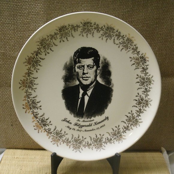 President John F Kennedy Memorial Plate 1960s - Picture 1 of 16